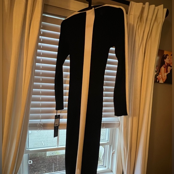 Blanc Noir Blair V Neck Sweater Dress - Picture 2 of 7